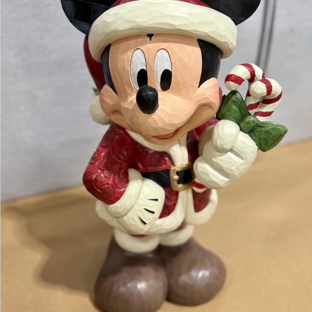 Holiday Mickey Mouse Santa Figurine - Red and White